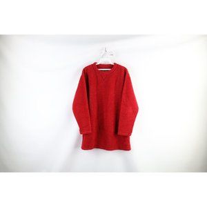 Vintage 90s Streetwear Medium Faded Oversized Deep Pile Fleece Sweater USA